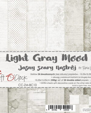 Craft O’ Clock – BASIC 10 – LIGHT GRAY MOOD – 15,25X15,25CM