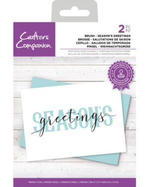 Crafter’s Companion Brush Seasons Greetings Clear Stamps (CC-STP-BSEGR)