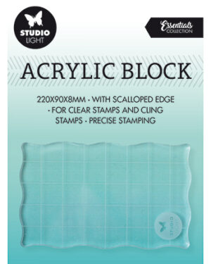 SL-ES-ASB03 – SL Acrylic stamp block for clear and cling stamps with grid Essentials nr.03