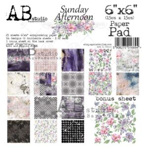 Paper pad 6″ x 6″ – 25 sheets “Sunday afternoon”