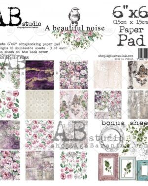 Paper pad 6″ x 6″ – 25 sheets “A beautiful noise”
