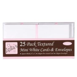 4x4 Inch Cards & Envelopes White (25pk)