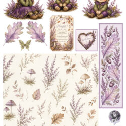 Fairybells combi knipvel voor pop-up en decoupage - heide combi 99083/036