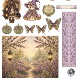Fairybells combi knipvel voor pop-up en decoupage - heide combi 99083/037